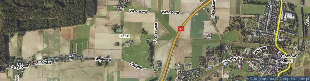 Zdjęcie satelitarne Poprzeczna ul.